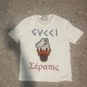 Gucci White Graphic Short Sleeve Tee